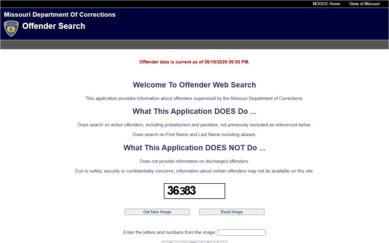 Sullivan County inmate population Missouri DOC offender search